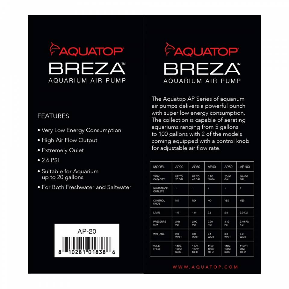 Aquatop AP-20 Air Pump