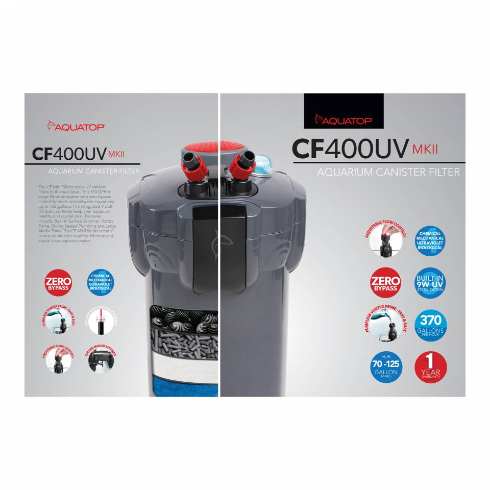 Aquatop CF-400UV MKII Canister