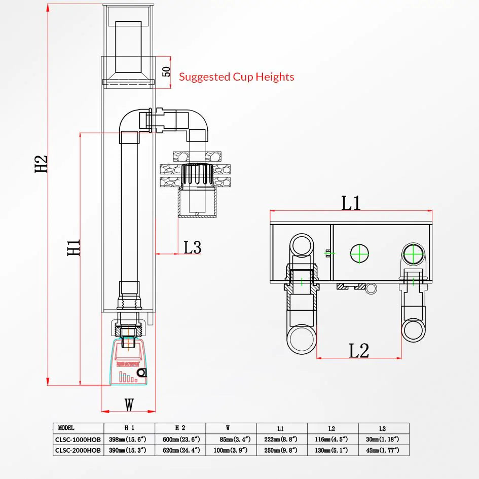 Reef Octopus CLSC-2000HOB Protein Skimmer – Up to 200 Gallons