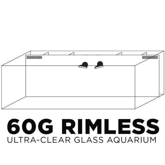 IceCap 60 Gal All-In-One Rimless Glass Aquarium