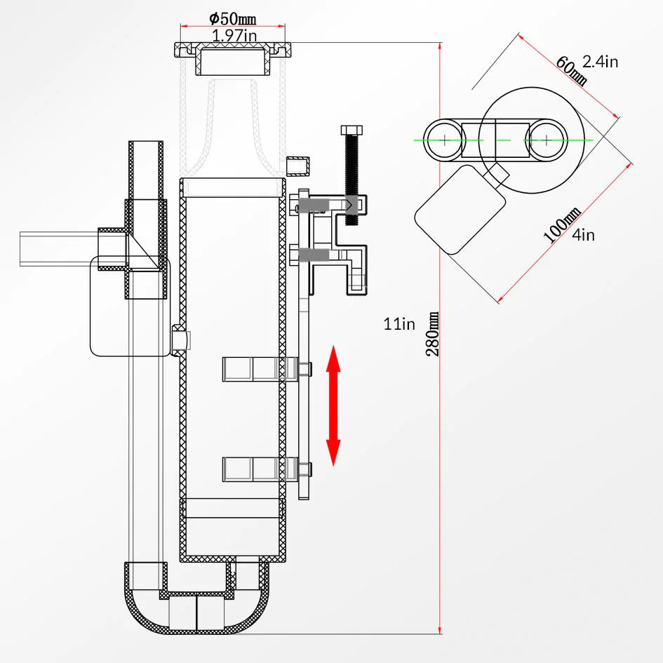 Reef Octopus NS80 Nano Protein Skimmer – Up to 25 Gallons